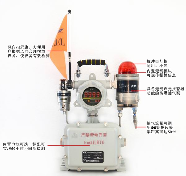 泵吸式气体检测仪GQB-200A7P